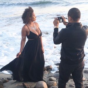 Express Maxi dress with black cut outs